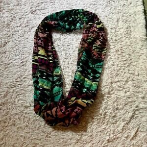 Rainbow Colorful Tribal Edgy Hipster Indie Boho Sheer Infinity Scarf Womens OS